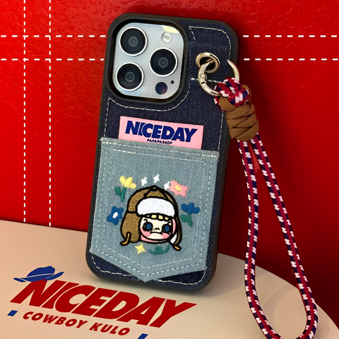 『NICEDAY COWBOY KURO』ストラップ付きiPhoneケース