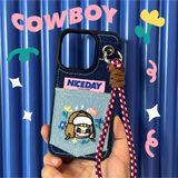 『NICEDAY COWBOY KURO』ストラップ付きiPhoneケース