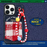 『HAVE A NICE DAY』チャーム付きiPhoneケース